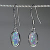 Natural Australian Black Crystal  Opal  Silver Earring Code-SE511