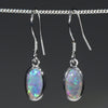 Natural Australian Black Crystal  Opal  Silver Earring Code-SE511