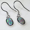 Natural Australian Black Crystal  Opal  Silver Earring Code-SE511