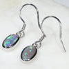 Natural Australian Black Crystal  Opal  Silver Earring Code-SE511