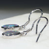 Natural Australian Black Crystal  Opal  Silver Earring Code-SE511