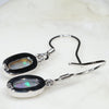 Natural Australian Black Crystal  Opal  Silver Earring Code-SE511