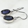 Natural Australian Black Opal  Silver Earring Code-SE512