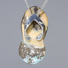 Natural Australian Solid Boulder Opal Pendant