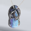 Australian Boulder Opal  Silver Flip Flop Pendant with Silver Chain Code-OT26