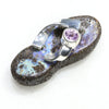 Natural Australian Boulder Opal Pendant with Amethyst 