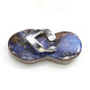 Natural Australian Solid Opal Silver Pendant