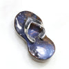 Australian Boulder Opal  Silver Flip Flop Pendant with Silver Chain (22mm x 11mm) Code-OT30