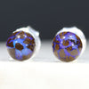 Australian Boulder Opal Matrix Silver Earring Studs Code-SE241