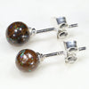 Australian Boulder Opal Matrix Silver Earring Studs ( 6mm x 6mm) Code-SE235