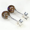 Australian Boulder Opal Matrix Silver Earring Studs (6mmx 6mm) Code-SE236