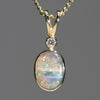 Australian Boulder Opal and Diamond 18k Gold Pendant Code -GPA147 USA