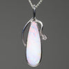 Solid White Opal Boulder Pendant