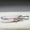 Natural White Australian Boulder  Opal  and Diamond 18k  White Gold Pendant Code -GP700