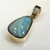 Natural Australian Boulder Opal and Diamond Gold Pendant Code -GPA150