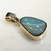 Natural Australian Boulder Opal and Diamond Gold Pendant Code -GPA150