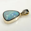 Natural Australian Boulder Opal and Diamond Gold Pendant Code -GPA150