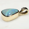 Natural Australian Boulder Opal and Diamond Gold Pendant Code -GPA150