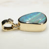 Natural Australian Boulder Opal and Diamond Gold Pendant Code -GPA150