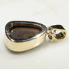 Natural Australian Boulder Opal and Diamond Gold Pendant Code -GPA150