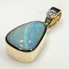 10k Gold Natural Boulder Opal Pendant