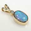 Natural Australian Boulder Opal and Diamond 18k Gold Pendant Code -GPA147