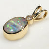 October Birthstone Natural Opal Gold Pendant