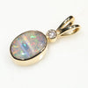 Natural Australian Boulder Opal and Diamond 18k Gold Pendant Code -GPA146