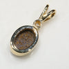Natural Australian Boulder Opal and Diamond 18k Gold Pendant Code -GPA146