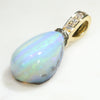 Turquoise Blue Opal Pendant 