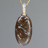 Opalized Wood 10k Gold Pendant