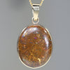 Australian Boulder Opal Matrix and Diamond  Gold Pendant Code -GPA143