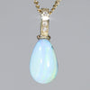 Australian Boulder  Opal and Diamond Gold Pendant Code -GPA157