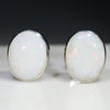 White Opal Silver Studs