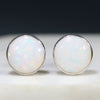 Natural Australian White  Opal  Silver Stud Earring Code -SE287