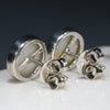 Natural Australian White  Opal  Silver Stud Earring Code -SE287