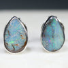 Queensland opal silver earring