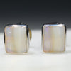 Natural Australian Boulder Opal Silver Studs