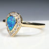 Opal mined in Australia gold ring