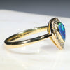natural opal 18k gold  ring size 6