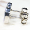 Silver Opal Studs Side View