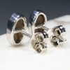 Silver Solid Opal Studs Rear View