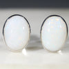 White Opal Silver Studs Earrings