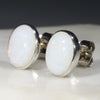Natural Australian White Opal Silver Stud Earring Code -SE278