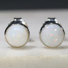Natural Australian White Opal Silver Stud Earring Code -SE280