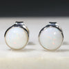 white cliffs opal silver earrings