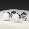 real white opal studs