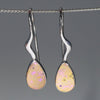 Natural Australian Boulder Opal Silver Earrings