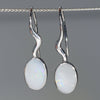 White Opal Drop Earrings