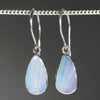 Natural; Australian Solid Boulder Opal Silver Earrings